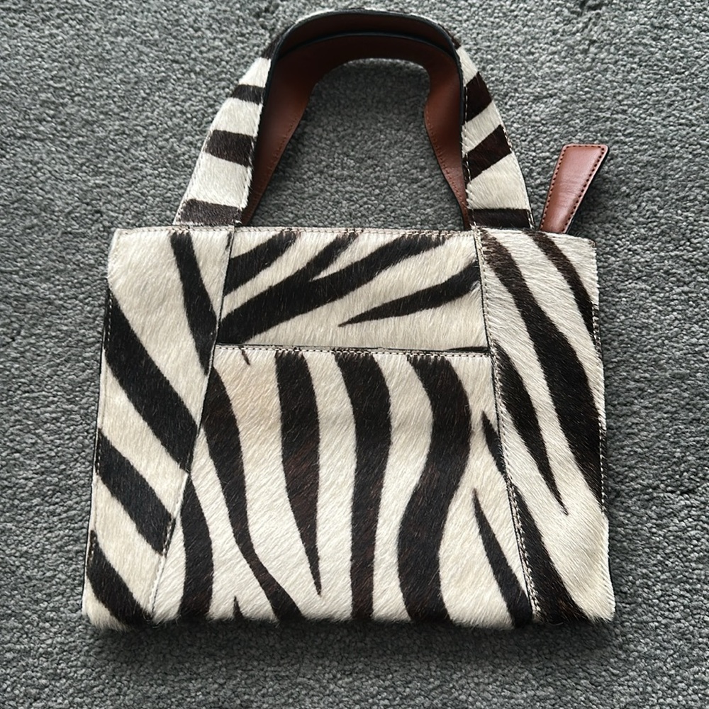Vintage Adrienne Vittadini Zebra Bag - Picture 4 of 6